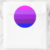Alternatieve vlag met transgendervoorkeur ronde sticker (Tas)