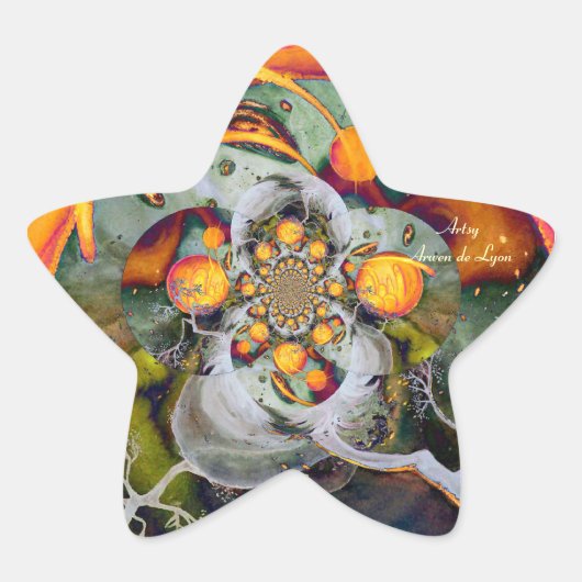 Alternatieve wereld 1 ster sticker (Voorkant)