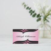 Alternatieve Zebra Print Pink Visitekaartjes (Staand voorkant)
