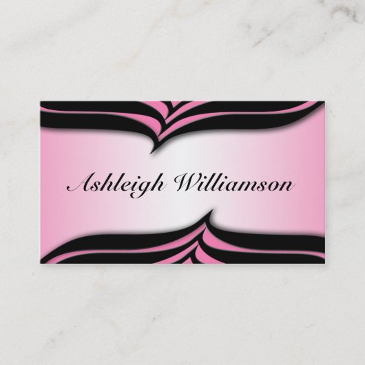Alternatieve Zebra Print Pink Visitekaartjes (Voorkant)