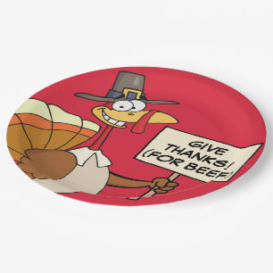 Alternatieven voor Thanksgiving Dinner in Turkije Papieren Bordje