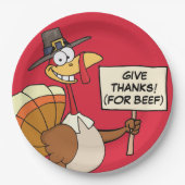 Alternatieven voor Thanksgiving Dinner in Turkije Papieren Bordje (Voorkant)
