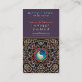 Alternative Eastern Jewels Yin Yang Purple Blue  Visitekaartje (Achterkant)