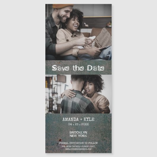 Alternative Engaged Hipster Couple Grunge Texture (Voorkant)