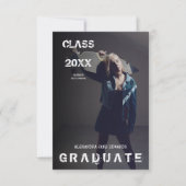Alternative Grunge Graduation invitation Design (Voorkant)