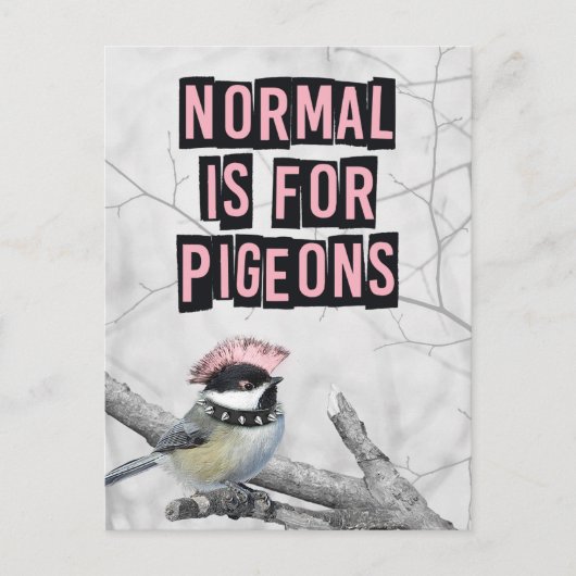 Alternative Punk Bird Anti Conformity Briefkaart (Voorkant)