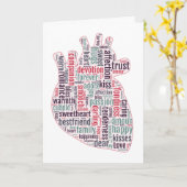 Alternative Valentine anatomical heart Kaart (Gele Bloem)