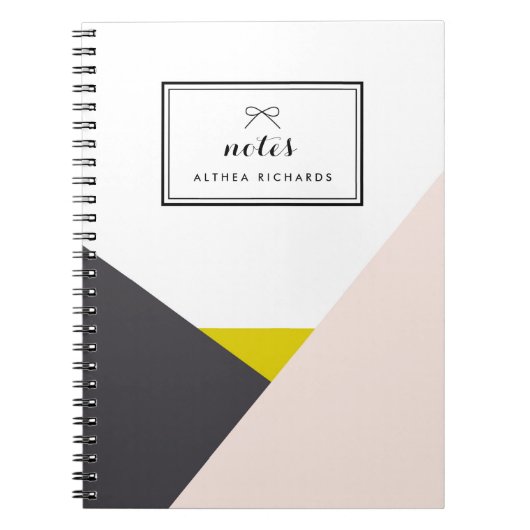 Althea Blush Abstract Gepersonaliseerd Notitieboek (Voorkant)