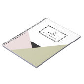 Althea Blush & Taupe Gepersonaliseerd Notitieboek (Linkerzijde)