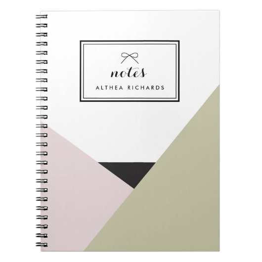 Althea Blush & Taupe Gepersonaliseerd Notitieboek (Voorkant)
