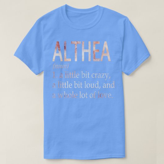 Althea Meisje Naam Definitie T-shirt (Design voorkant)