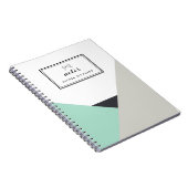 Althea Mint & Grey gepersonaliseerd Notitieboek (Rechterzijde)