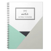 Althea Mint & Grey gepersonaliseerd Notitieboek (Voorkant)