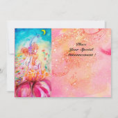 ALTHEA, monogram roze blauwe groene sparken Kaart (Achterkant)