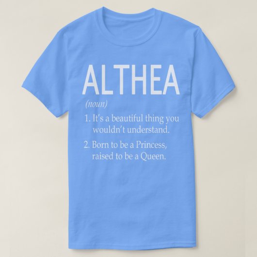 Althea Naam Gift T-shirt (Design voorkant)