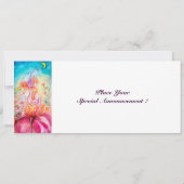 ALTHEA, roze blauw geel goud metaalpapier Aankondiging (Achterkant)