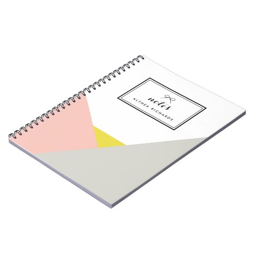 Althea Roze & Grijze Aangepast Notitieboek (Linkerzijde)