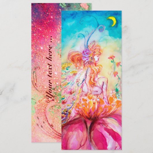 ALTHEA /Wanordelijke fee op de roze bloem (Voorkant / Achterkant)