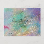 ALTHEA/Whimsical Fairy on the Pink Flower Uitnodiging Briefkaart (Achterkant)