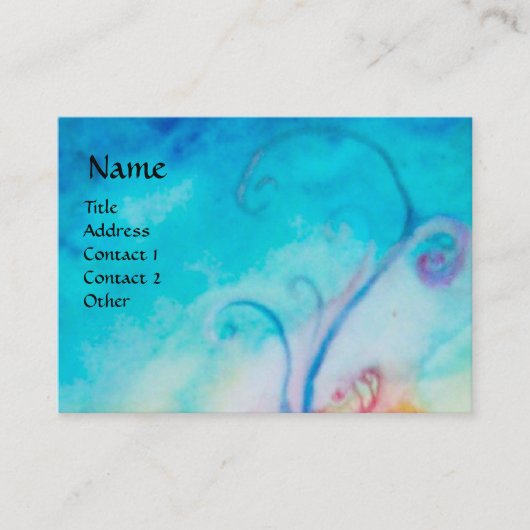 ALTHEA/Whimsical Fairy on the Pink Flower Visitekaartje (Voorkant)