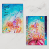 ALTHEA/Whimsical Fairy on the Pink Flower Visitekaartje (Voorkant / Achterkant)