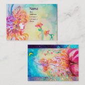 ALTHEA/Whimsical Fairy on the Pink Flower Visitekaartje (Voorkant / Achterkant)