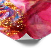 ALTHEA /Whimsical Fee op de Roze Bloem Poster (Hoek)
