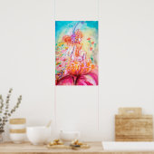 ALTHEA /Whimsical Fee op de Roze Bloem Poster (Keuken)