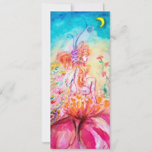ALTHEA /Whimsische fee op de roze bloem (Voorkant)