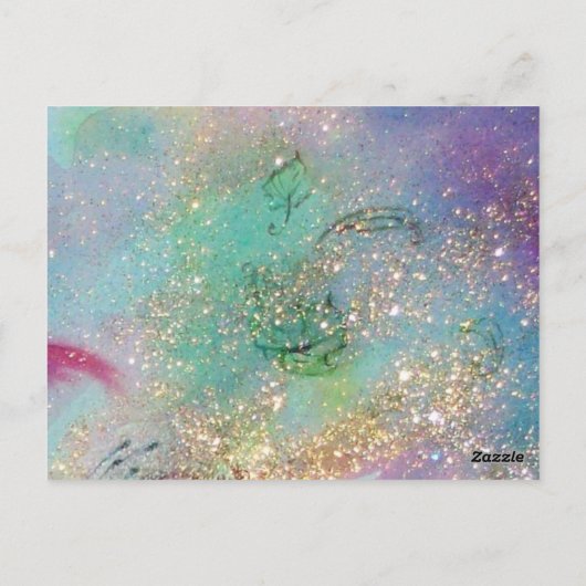 ALTHEA /Whimsische fee op de roze bloem Briefkaart (Achterkant)