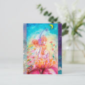 ALTHEA /Whimsische fee op de roze bloem Uitnodiging Briefkaart (Staand voorkant)