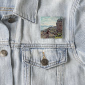 Althing in sessie vierkante button 5,1 cm (In situ)