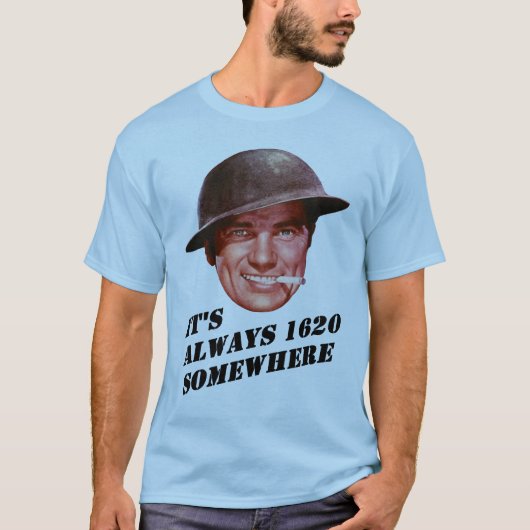 Altijd 1630 ergens anders t-shirt (Voorkant)