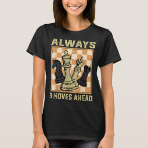 Altijd 3 Bewegingen voor retro Chess Lovers Gi T-shirt