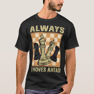 Altijd 3 Bewegingen voor retro Chess Lovers Gi T-shirt