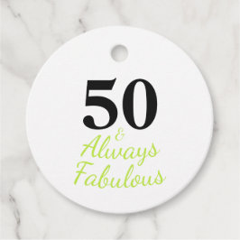 Altijd 50 en een geweldig verjaardagsfeestje bedankjes labels