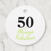 Altijd 50 en een geweldig verjaardagsfeestje bedankjes labels (Voorkant)