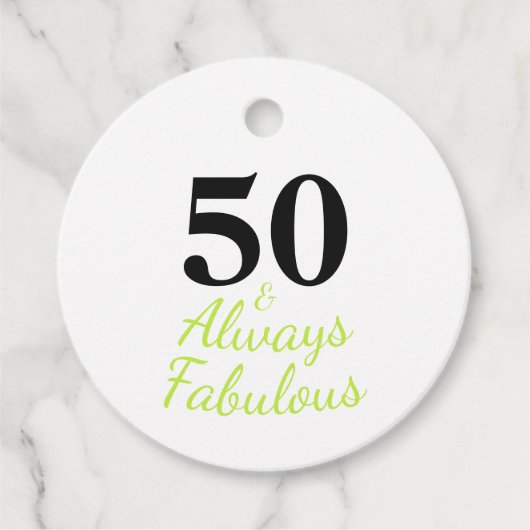 Altijd 50 en een geweldig verjaardagsfeestje bedankjes labels (Voorkant)