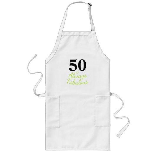 Altijd 50 en Fabulous Lang Schort (Voorkant)