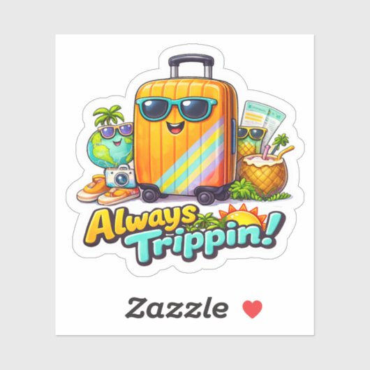 Altijd aan het trippen sticker (Vel)