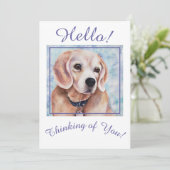 Altijd aan je Beagle puppy denken Feestdagenkaart (Staand voorkant)