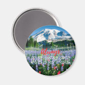 Altijd aan Rejoice Flowery Mountainside Magneet (Voorkant / Achterkant)