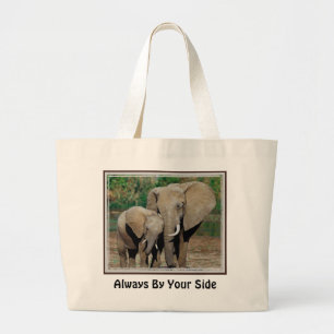 Altijd aan uw kant grote tote bag