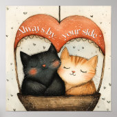 Altijd aan uw zijde Gezellige Cat Balloon Ride Poster (Voorkant)