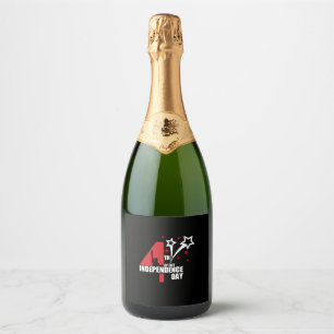 Altijd aanwezig op 4 juli sparkling wijnetiket