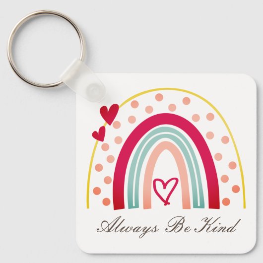 Altijd aardig - Motivatie Citaat Sleutelhanger (Voorkant)