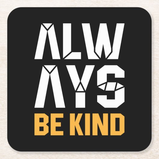 Altijd aardig zijn kartonnen onderzetters (Voorkant)