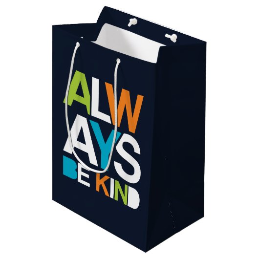 Altijd aardig zijn medium cadeauzakje (Voorkant Gekanteld)