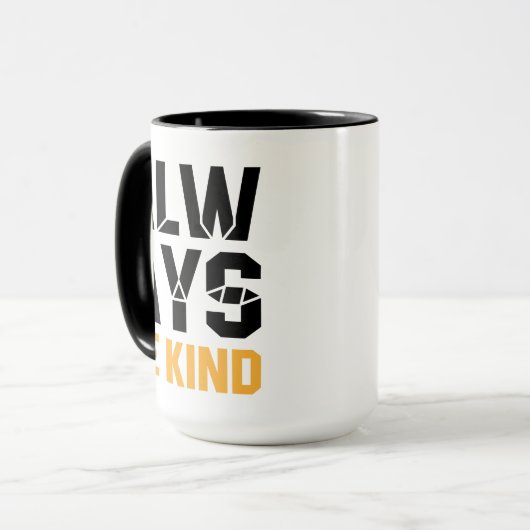 Altijd aardig zijn mok (Voorkant links)