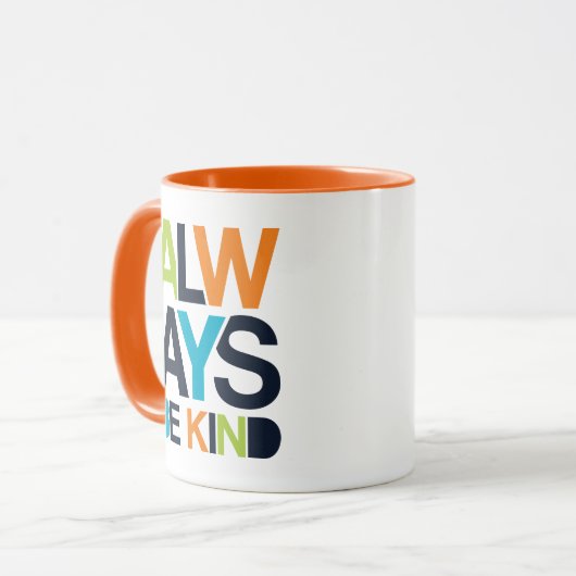 Altijd aardig zijn mok (Voorkant links)